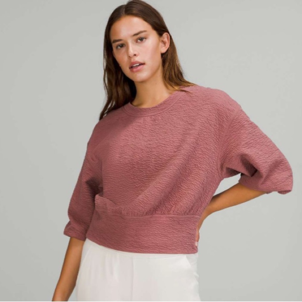 🫧Lululemon Textured Crewneck Pullover - Spiced Chai